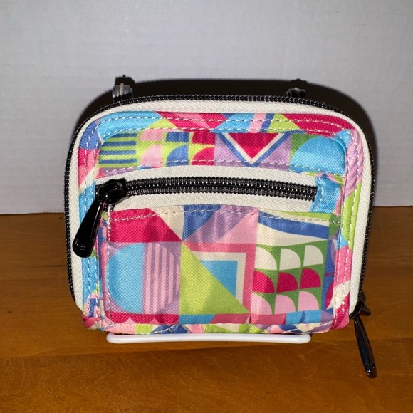 Lug Splits Compact RFID Zip Around Wallet in Small World Multi - Picture 2 of 4